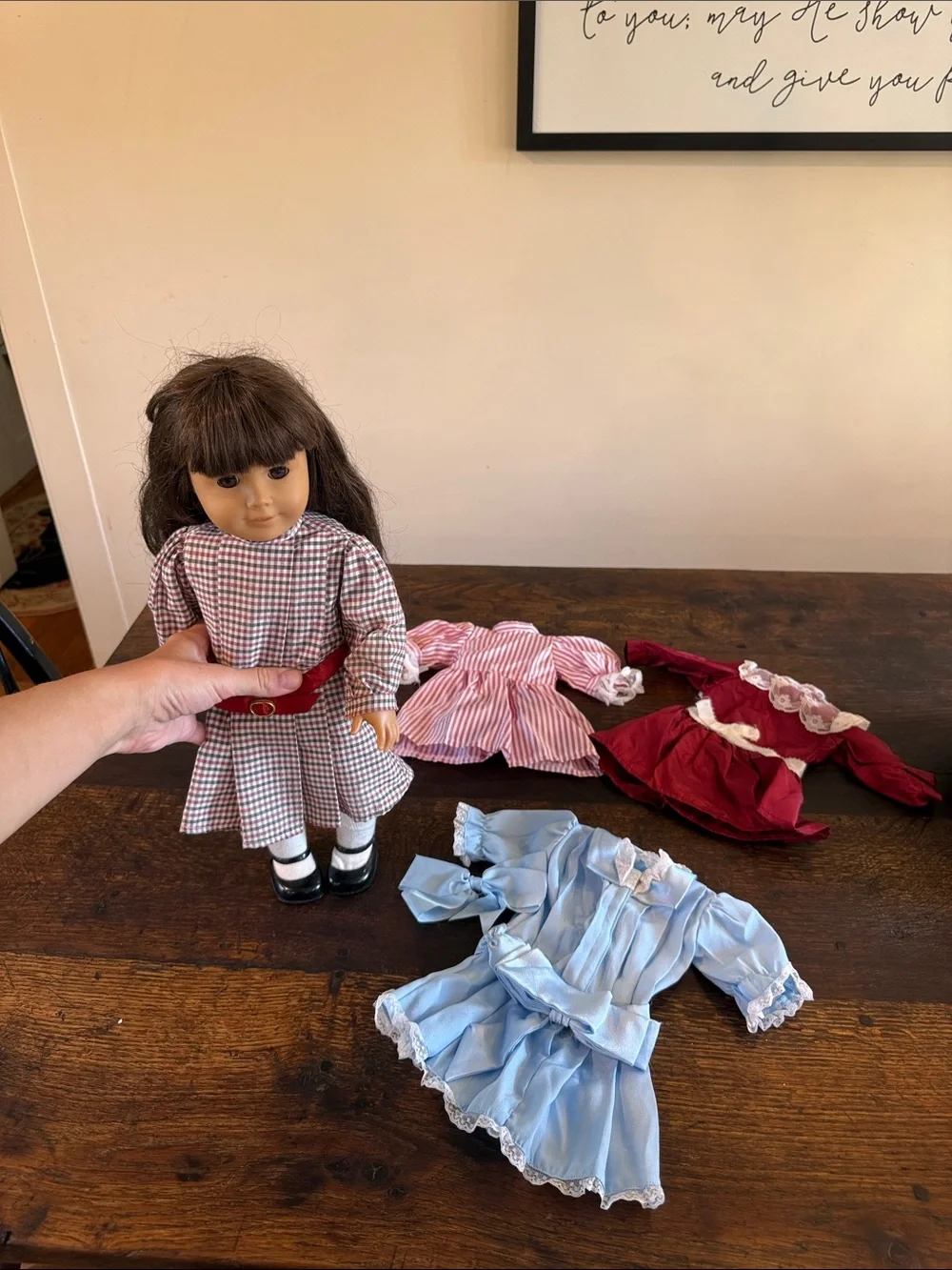 Retired Samantha American Girl Doll with 4 Dresses